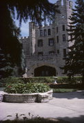 FARRAND LN AND CHURCH ST, SW CNR, a Late Gothic Revival military building, built in Delafield, Wisconsin in 1906.