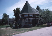 E SIDE OF SMYTHE LN, BETWEEN CHURCH AND EXETER STS, a Romanesque Revival recreational building/gymnasium, built in Delafield, Wisconsin in 1893.