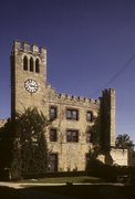 EXETER ST, a Late Gothic Revival dining hall, built in Delafield, Wisconsin in 1906.