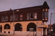 N88 W16723-16725 APPLETON AVE, a Romanesque Revival bank/financial institution, built in Menomonee Falls, Wisconsin in 1901.