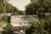 ON MENOMONEE RIVER NEAR MAIN ST AND WATER ST INTERSECTION ON MENOMONEE RIVER NEAR MAIN ST AND WATER ST INTERSECTION, a NA (unknown or not a building) dam/lock, built in Menomonee Falls, Wisconsin in 1954.