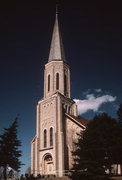 N 74 W 13604 APPLETON AVE, a Romanesque Revival house of worship, built in Menomonee Falls, Wisconsin in 1867.