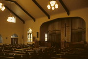 100 E BROADWAY, a Early Gothic Revival house of worship, built in Waukesha, Wisconsin in 1867.