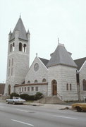 121 WISCONSIN AVE, a Romanesque Revival house of worship, built in Waukesha, Wisconsin in 1895.