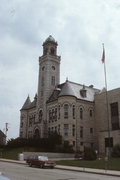 101 W MAIN ST, a Romanesque Revival courthouse, built in Waukesha, Wisconsin in 1885.