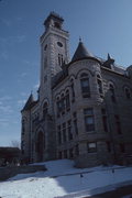 101 W MAIN ST, a Romanesque Revival courthouse, built in Waukesha, Wisconsin in 1885.