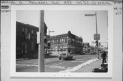 N88 W16723-16725 APPLETON AVE, a Romanesque Revival bank/financial institution, built in Menomonee Falls, Wisconsin in 1901.