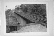 GB&W RR TRACKS OVER WOLF RIVER, .1 MI E OF WOLF RD, a NA (unknown or not a building) steel beam or plate girder bridge, built in Little Wolf, Wisconsin in .