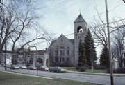 1174 ALGOMA BLVD, a Romanesque Revival church, built in Oshkosh, Wisconsin in 1892.
