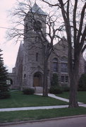 1174 ALGOMA BLVD, a Romanesque Revival church, built in Oshkosh, Wisconsin in 1892.