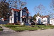 349 S 1ST ST, a Queen Anne house, built in Evansville, Wisconsin in 1885.