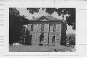 415 WASHINGTON, a Romanesque Revival courthouse, built in Bayfield, Wisconsin in 1883.