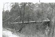 BURNT BRIDGE RD S AS IT CROSSES DUNCAN CREEK, a NA (unknown or not a building) pony truss bridge, built in Eagle Point, Wisconsin in 1906.