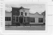 E CNR NEW FRANKEN AND RONSMAN, a Boomtown gas station/service station, built in Humboldt, Wisconsin in 1899.