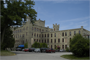 2200 Northwestern Ave., a Early Gothic Revival industrial bldg/manufacturing facility, built in Racine, Wisconsin in 1882.