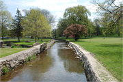 LEONARD-LEOTA PARK, a Rustic Style designed landscape feature, built in Evansville, Wisconsin in 1933.