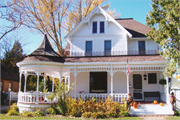 118 N PAGE ST, a Queen Anne house, built in Stoughton, Wisconsin in 1886.