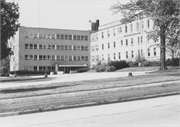 633 W JAMES ST, a Neoclassical/Beaux Arts hospital/medical clinic, built in Columbus, Wisconsin in 1908.