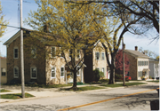 216 W JEFFERSON, a Greek Revival house, built in Burlington, Wisconsin in 1850.