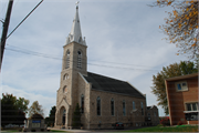 653 MILWAUKEE ST, a Late Gothic Revival church, built in Lomira, Wisconsin in 1905.