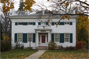 117 E STATE ST, a Greek Revival house, built in Burlington, Wisconsin in 1846.