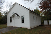 HERITAGE STATE PARK, a Front Gabled town hall, built in Allouez, Wisconsin in 1870.