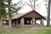 DEVIL'S LAKE STATE PARK, a Rustic Style bath house, built in Baraboo, Wisconsin in 1938.