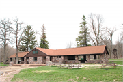 DEVIL'S LAKE STATE PARK, a Rustic Style bath house, built in Baraboo, Wisconsin in 1938.