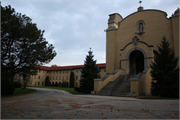 2457 BROWNS LAKE DR, a Romanesque Revival religious residence, built in Burlington, Wisconsin in 1930.