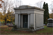 701 S BROWNS LAKE DR, a Greek Revival cemetery building/monument, built in Burlington, Wisconsin in 1917.