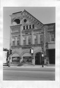 100 E MAIN ST, a Romanesque Revival city hall, built in Sun Prairie, Wisconsin in 1895.