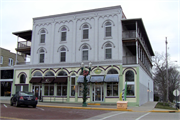 104 E WALWORTH AVE, a Italianate large retail building, built in Delavan, Wisconsin in 1851.