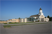 2750 DAVID STAR RD, a Romanesque Revival house of worship, built in Jackson, Wisconsin in 1855.