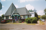 810 E 5TH ST, a Queen Anne house of worship, built in Superior, Wisconsin in 1890.