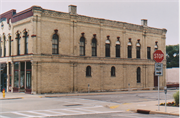 1001-1005 16TH AVE, a Italianate small retail building, built in Monroe, Wisconsin in 1872.