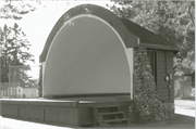 RIVERVIEW PARK (200 BLOCK OF N RAILROAD), a Rustic Style bandstand/bandshell, built in Eagle River, Wisconsin in 1938.