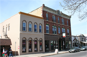 121-123 S MAIN ST, a Italianate retail building, built in River Falls, Wisconsin in 1886.
