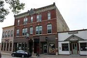121-123 S MAIN ST, a Italianate retail building, built in River Falls, Wisconsin in 1886.