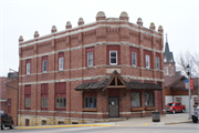 130 5TH AVE, a Commercial Vernacular bank/financial institution, built in New Glarus, Wisconsin in 1910.