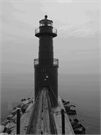 END OF PIER, N SIDE OF HARBOR ENTRANCE, a Astylistic Utilitarian Building light house, built in Algoma, Wisconsin in 1892.