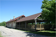 1213 S Main St, a Italianate depot, built in Lake Mills, Wisconsin in 1895.