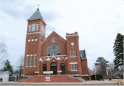 604 OAK ST, a Romanesque Revival house of worship, built in Wisconsin Dells, Wisconsin in 1902.