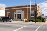 2 N MAIN ST, a Art/Streamline Moderne post office, built in Clintonville, Wisconsin in 1935.