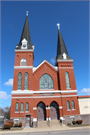 313 E Montello St, a Early Gothic Revival house of worship, built in Montello, Wisconsin in 1913.