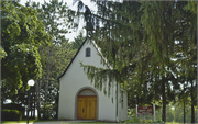 5901 COTTAGE GROVE RD, a Late Gothic Revival roadside chapel/grotto/shrine, built in Blooming Grove, Wisconsin in 1952.