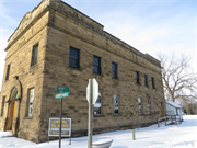 E4541 County Road C, a Romanesque Revival social recreational/fraternal hall, built in Dunn, Wisconsin in 1908.