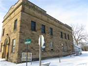 E4541 County Road C, a Romanesque Revival meeting hall, built in Dunn, Wisconsin in 1908.