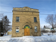 E4541 County Road C, a Romanesque Revival meeting hall, built in Dunn, Wisconsin in 1908.