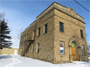 E4541 County Road C, a Romanesque Revival meeting hall, built in Dunn, Wisconsin in 1908.