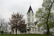 5000 W NATIONAL AVE, a Shingle Style church, built in Milwaukee, Wisconsin in 1889.